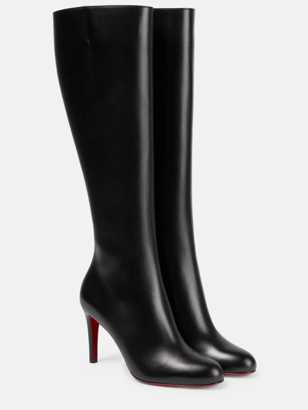 Pumppie Botta Red Sole Leather Knee-High Boots